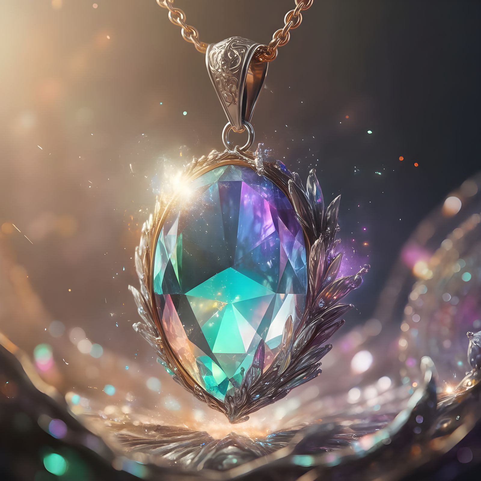 Sapphire and Amethyst Gemstone Pendant in Luxurious Fantasy ...