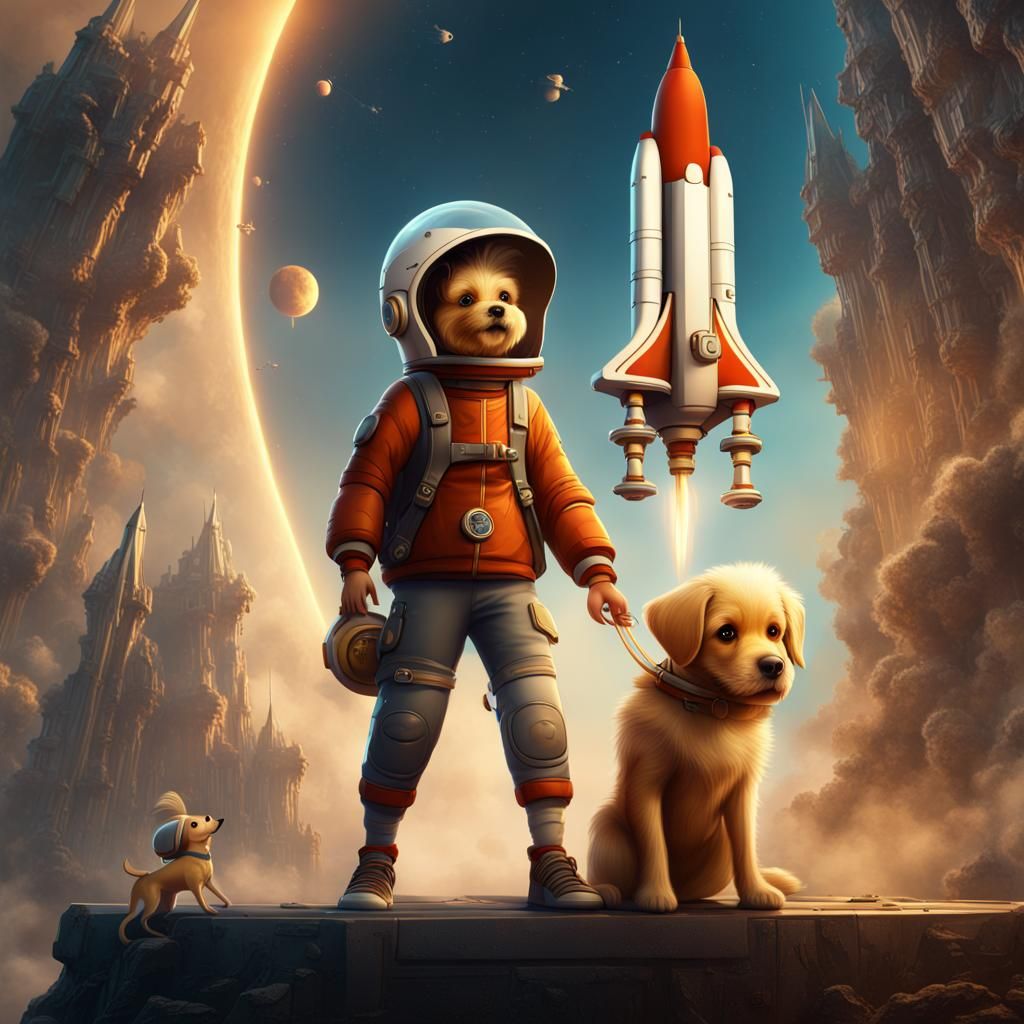 Boy in Rocket Ignites Launch Sequence with Faithful Canine C...