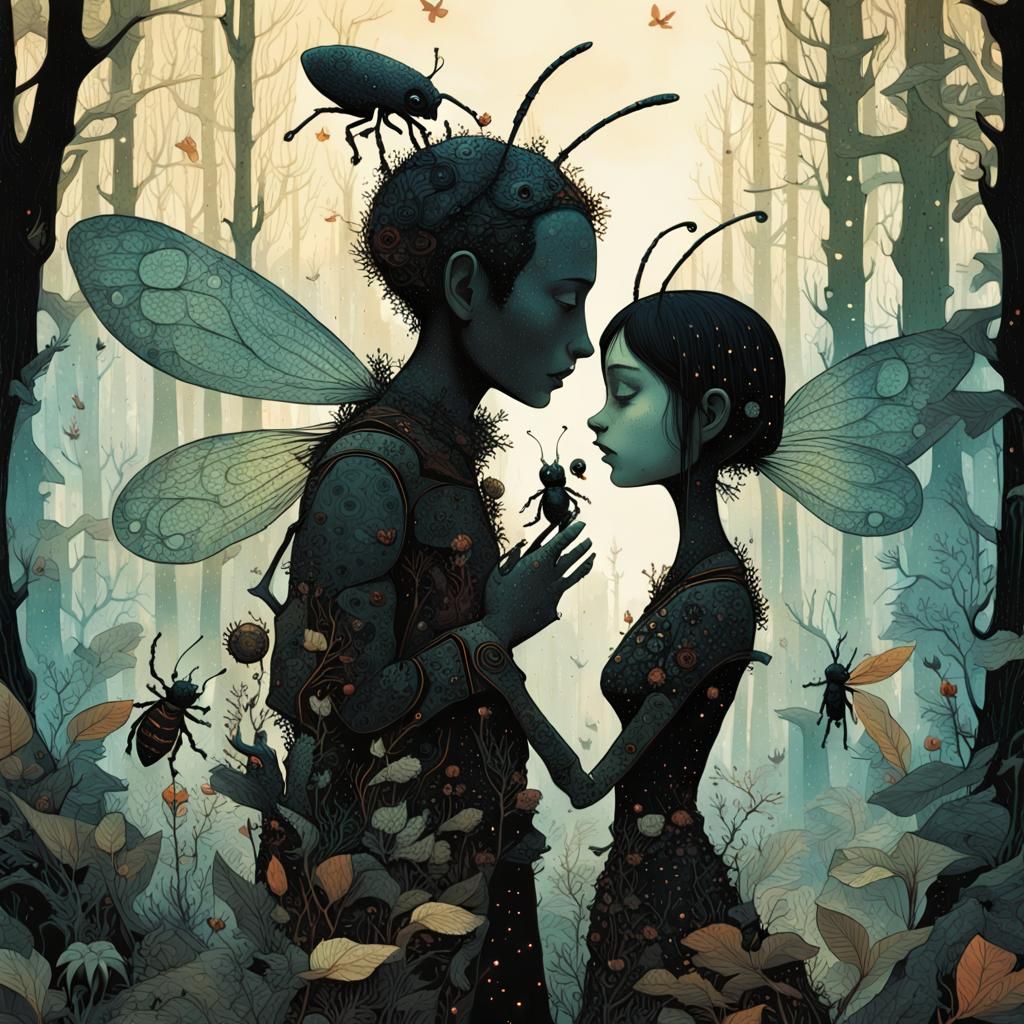 Vibrant Forest Dreamscapes in Double Exposure Collage