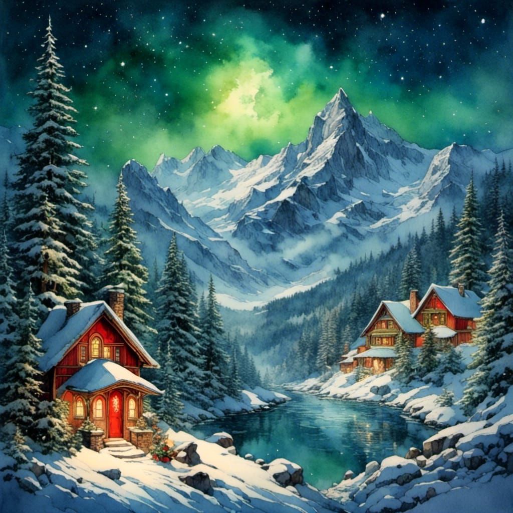 Winter Wonderland Christmas Scene