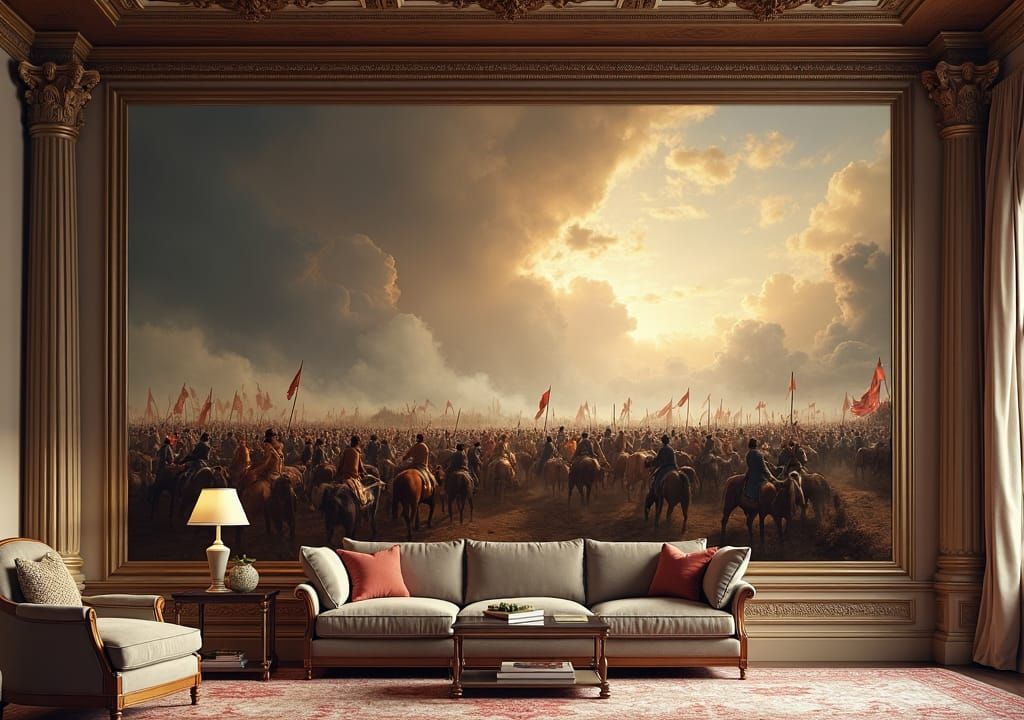 Battle of Waterloo: Epic 19th Century Painting