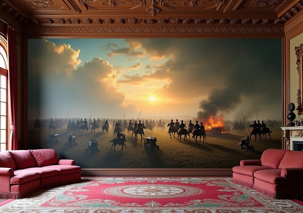 Battle of Waterloo Matte Painting in Grand Room
