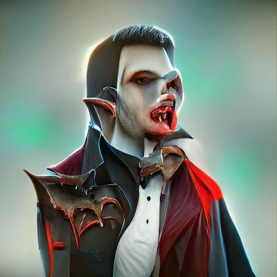 Vampire in Victorian-Inspired 8K Cyberpunk Concept Art