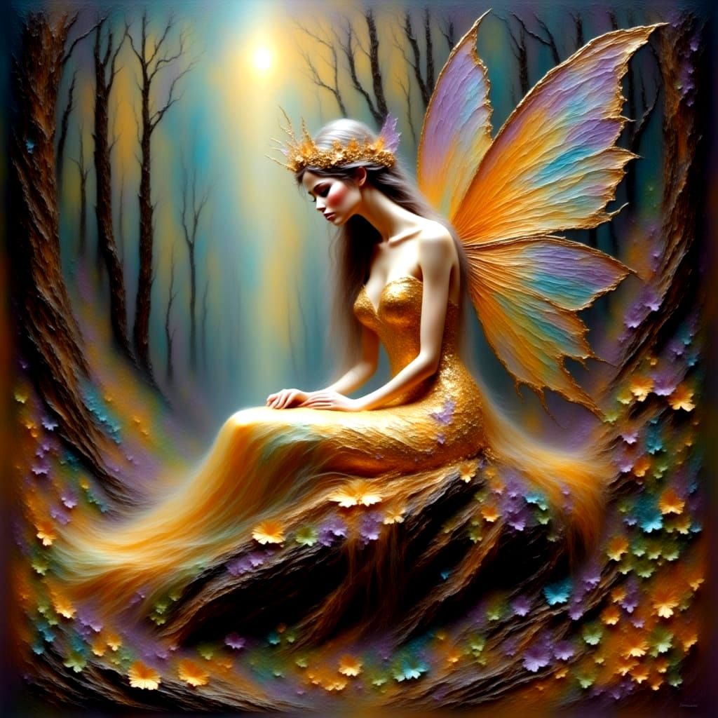 Sleeping Beauty as Fairy in Fairytale Book