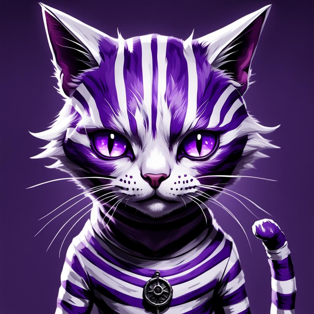 Eldritch Striped Feline Horror Emerges