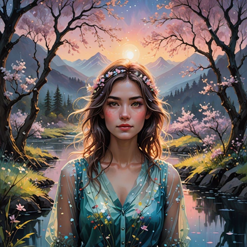 Dreamy Impressionist Portrait of a Young Adventurer