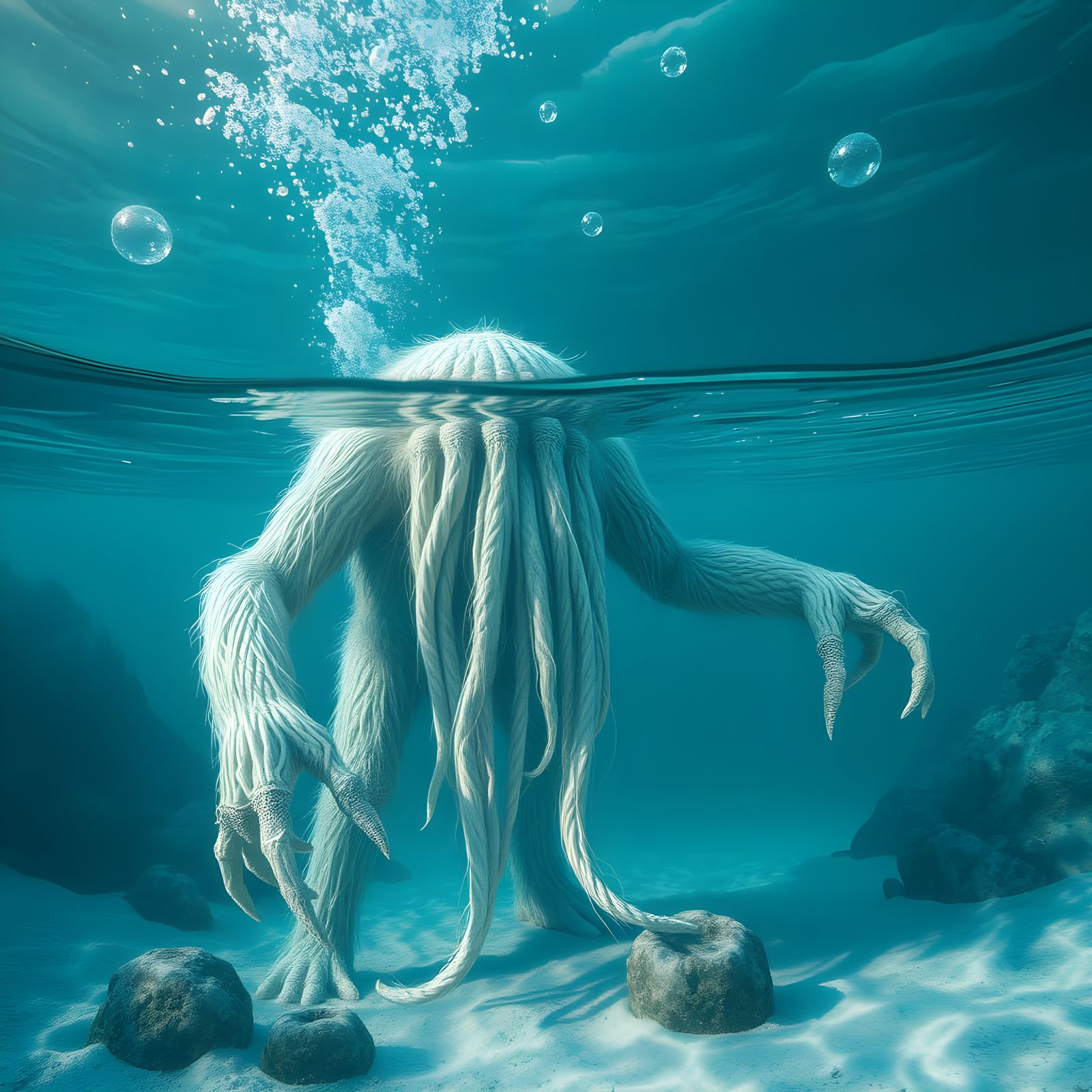 UWY Prompt: "Under Water Yeti"