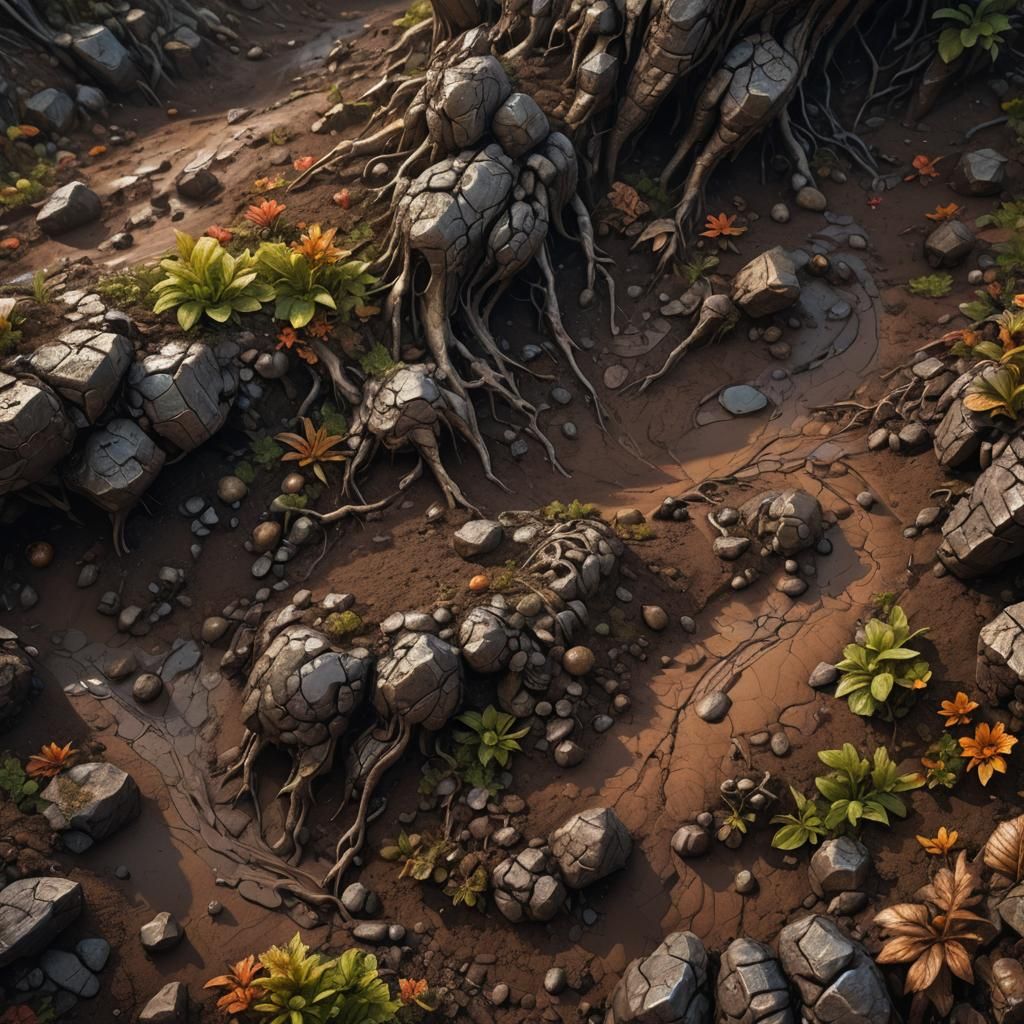 Fantastical Soil Landscape in Deep, Intricate Detail