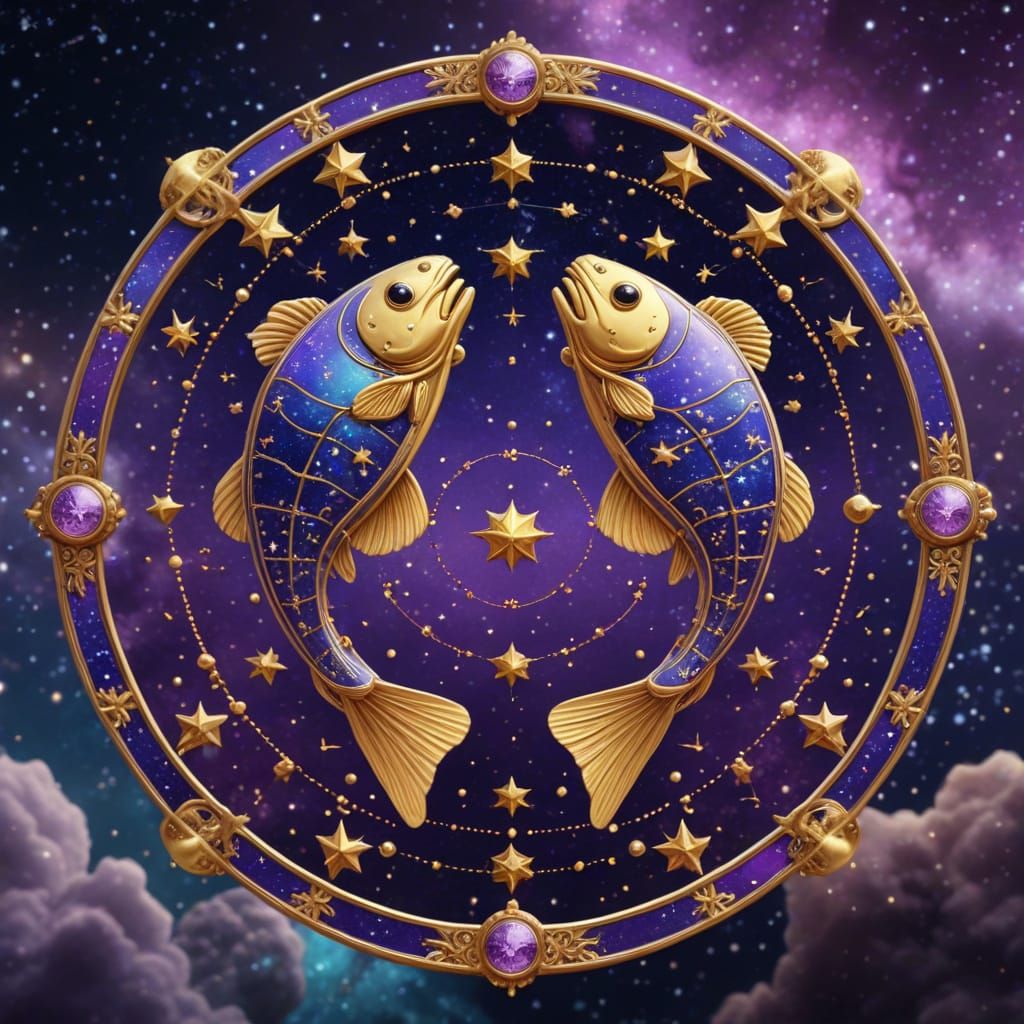 Celestial Zodiac Constellation in Intricate Golden Jewelry