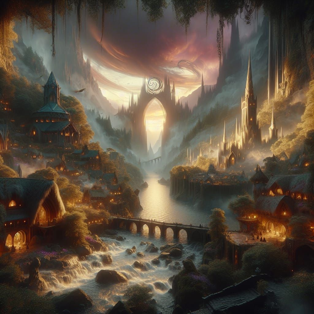 Vibrant Rivendell Elven Outpost