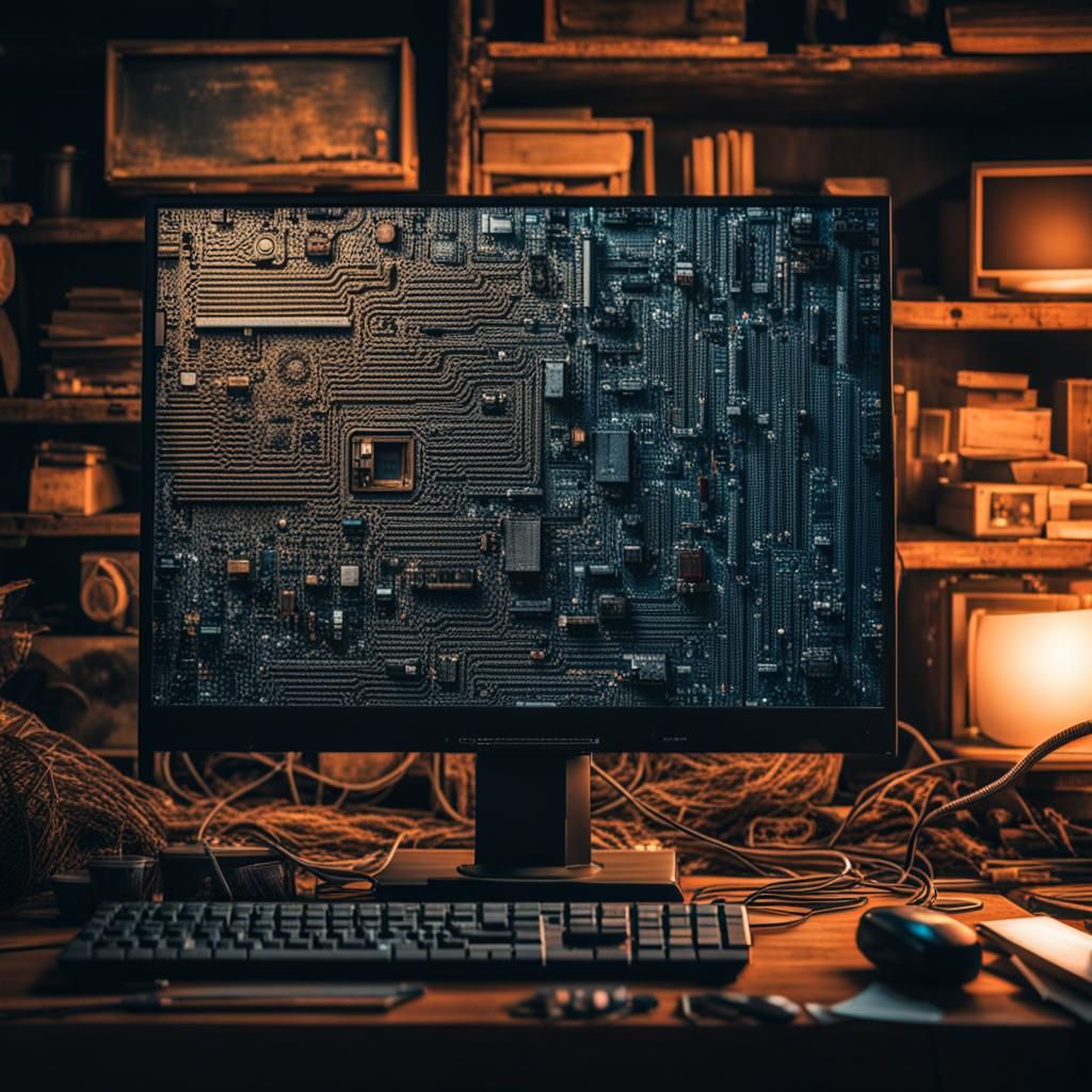 Pixelated Nightmare on Old CRT Monitor