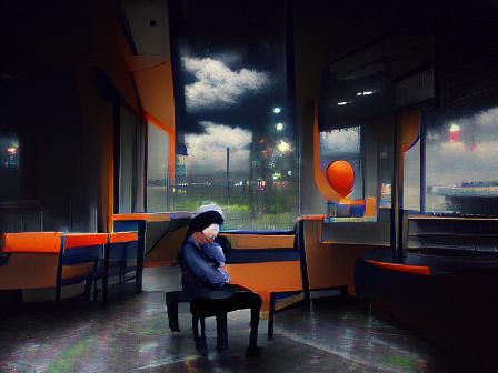 Whispers in the Moonlit Café