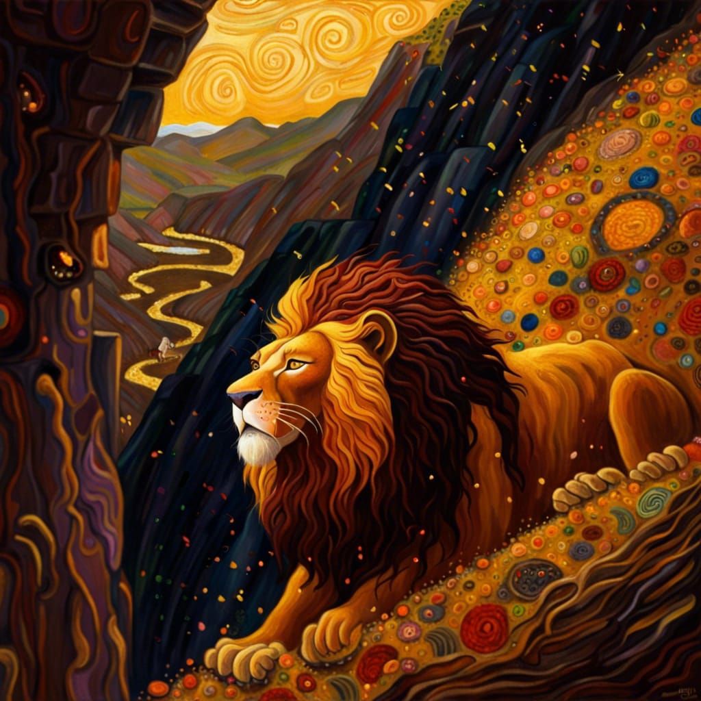 The Lion King by Gustav Klimt