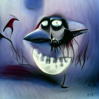 Gothic Vampire Dreamscape in Tim Burton Style