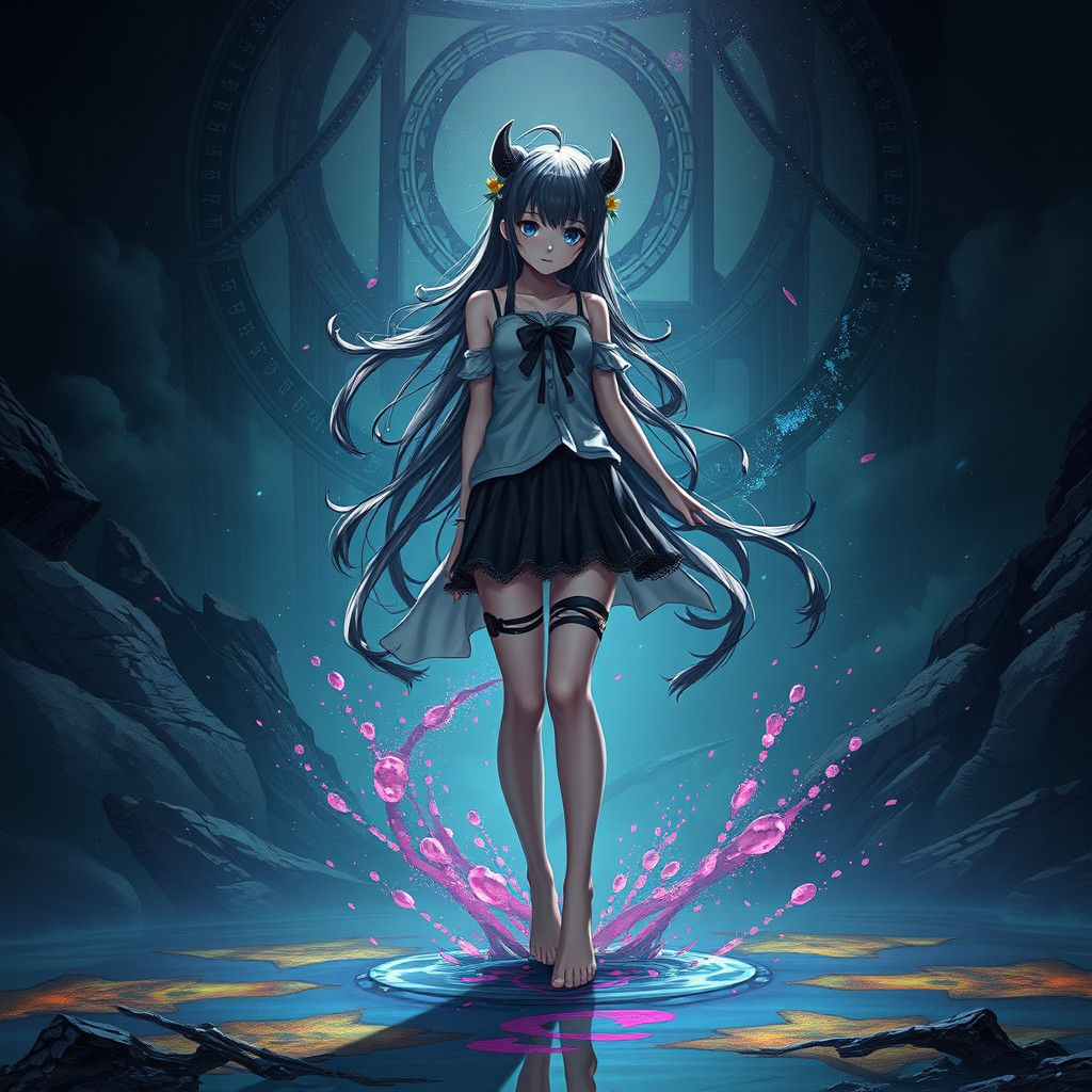 Gothic Fantasy Anime Princess in Dreamlike Night Cafe