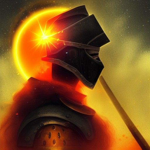 Solar Knight in Golden Eclipse