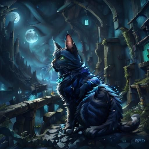 Whimsical Feline Realm in a Fantastical Matteworld