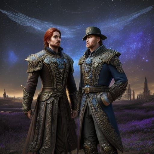 Clockwork City Between Dimensions in Dark Fantasy Style