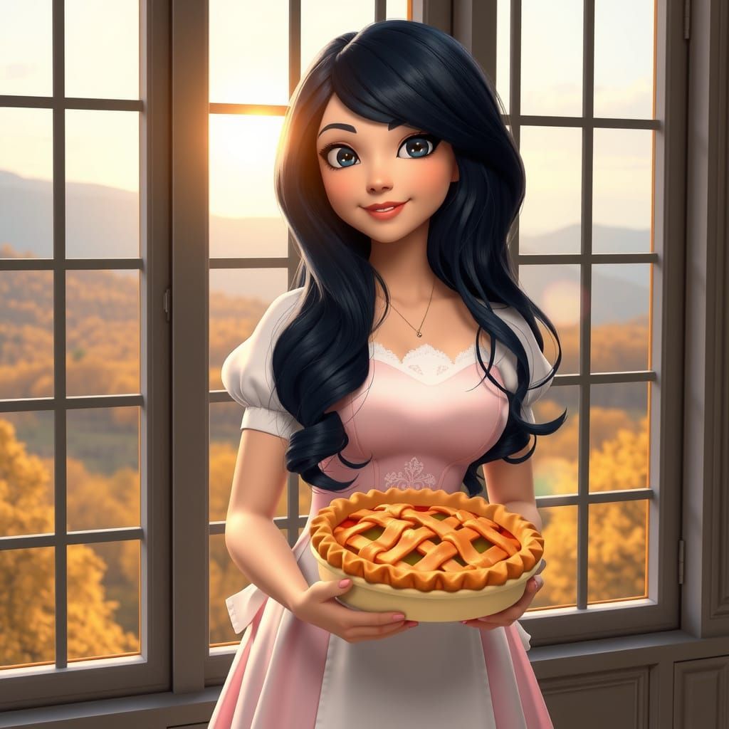 Marinette Dupain-Cheng in Autumn Fairy Tale Setting