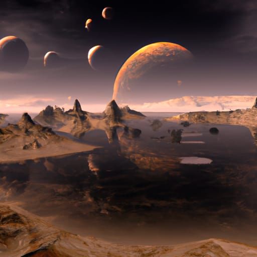 Cosmic Alien Planets in Vast Extraterrestrial Landscapes
