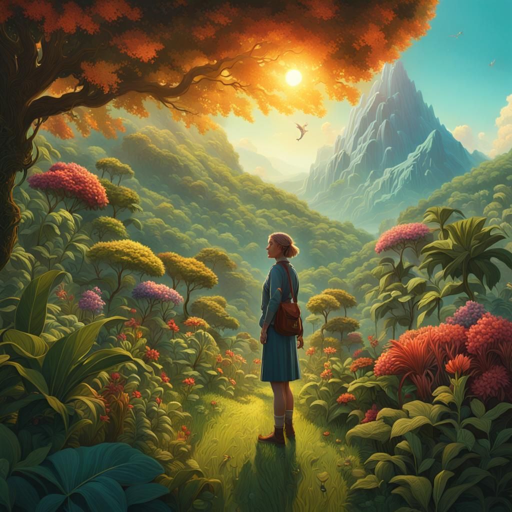 Epic Feminist Masterpiece in Vibrant Colors and Intricate De...