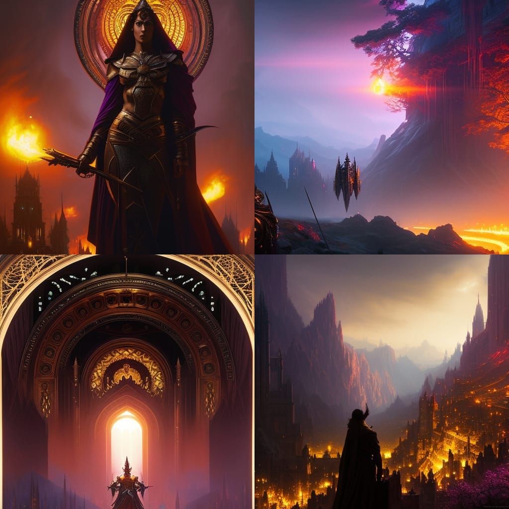 Time God Concept Art in Dark Fantasy Style