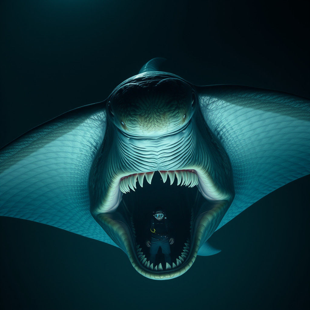 Hyper-Realistic Moray Eel Emerges from Pacific Ocean Depths