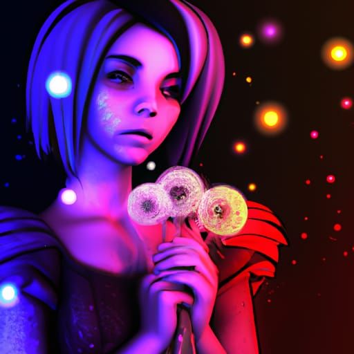 A Hauntingly Beautiful Victorian Gothic Woman Amidst Dazzlin...