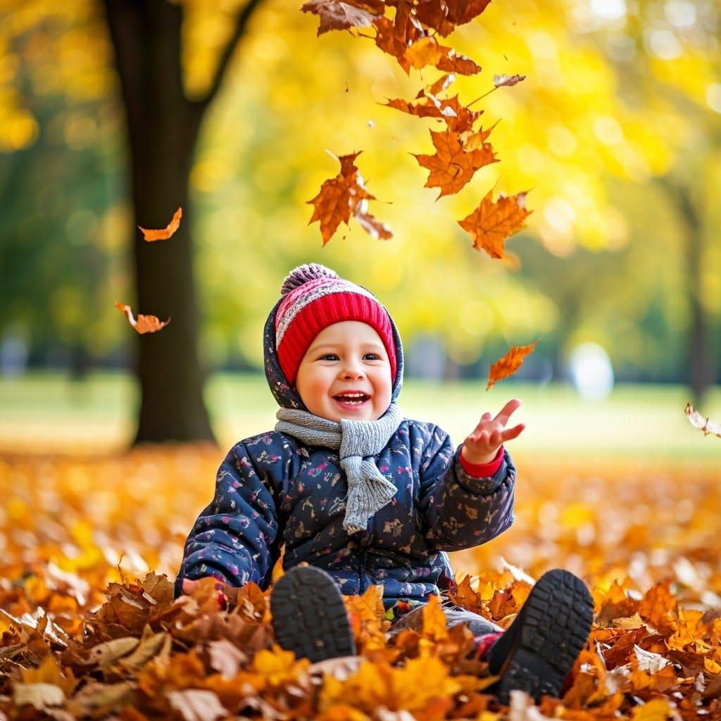 Joyful Autumn Day in Nature