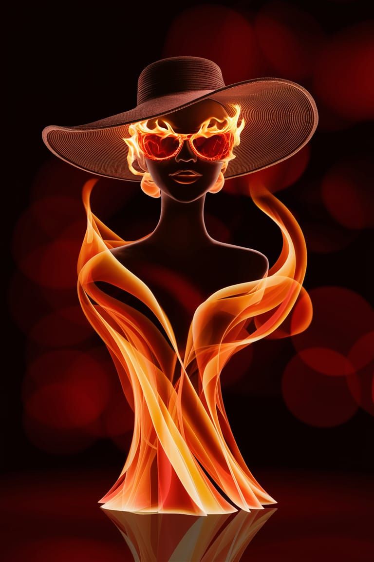 A Sophisticated Flame Silhouette in Artistic Photography