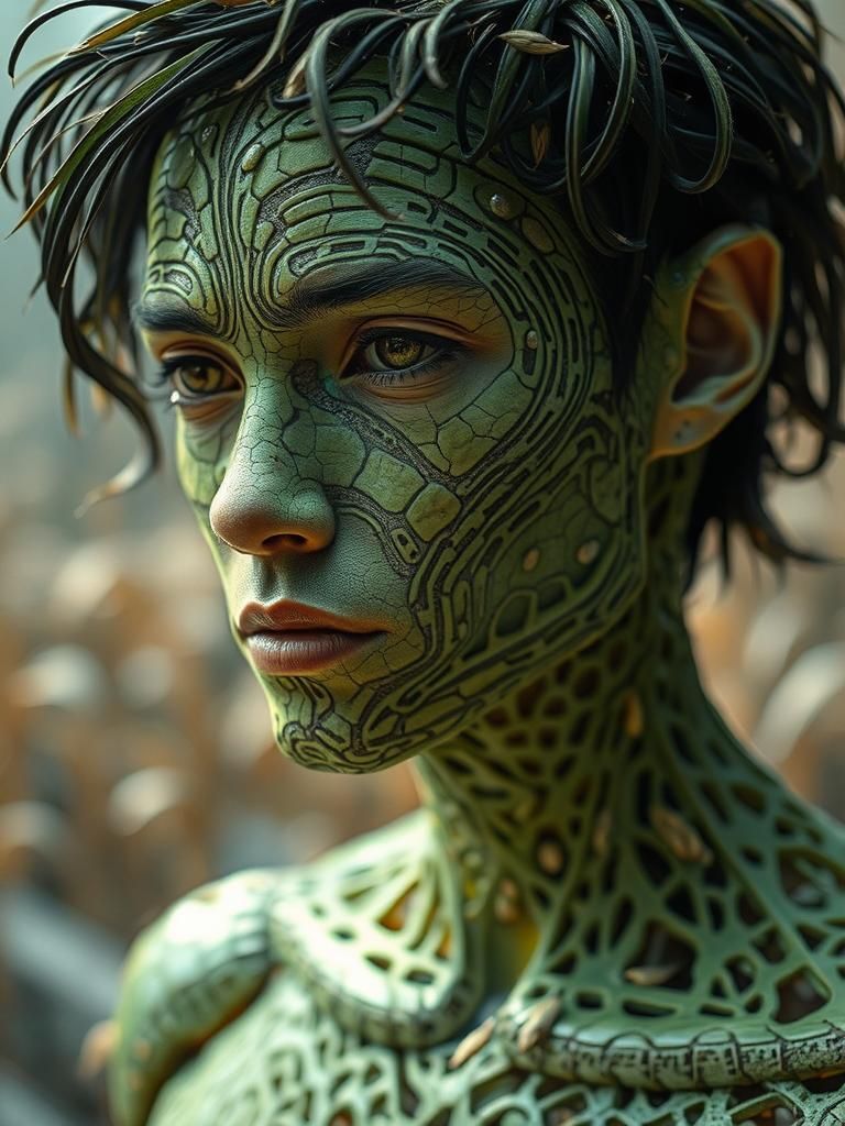 A Fragile, Ethereal Android Form in a Multiverse Dimension