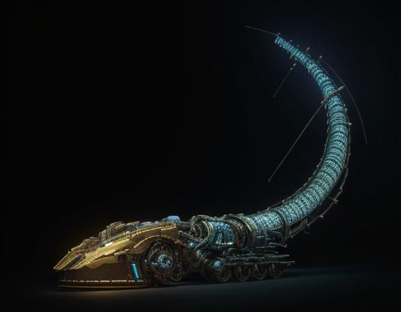 Surreal Steampunk Cyber Snake Unveils Futuristic Alleyway Se...