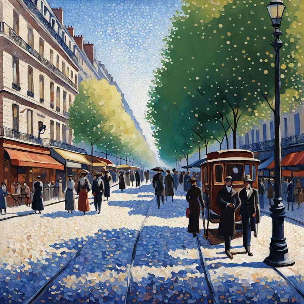 Pointillist depiction