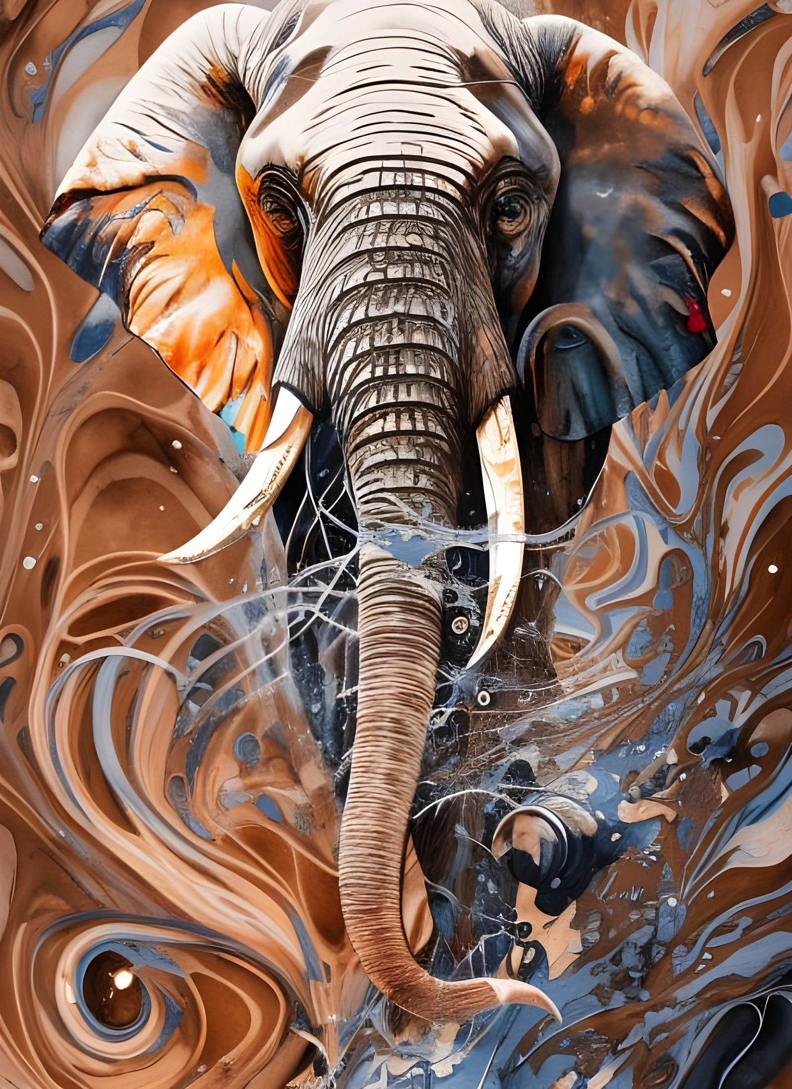 Coffee Splash Elephant