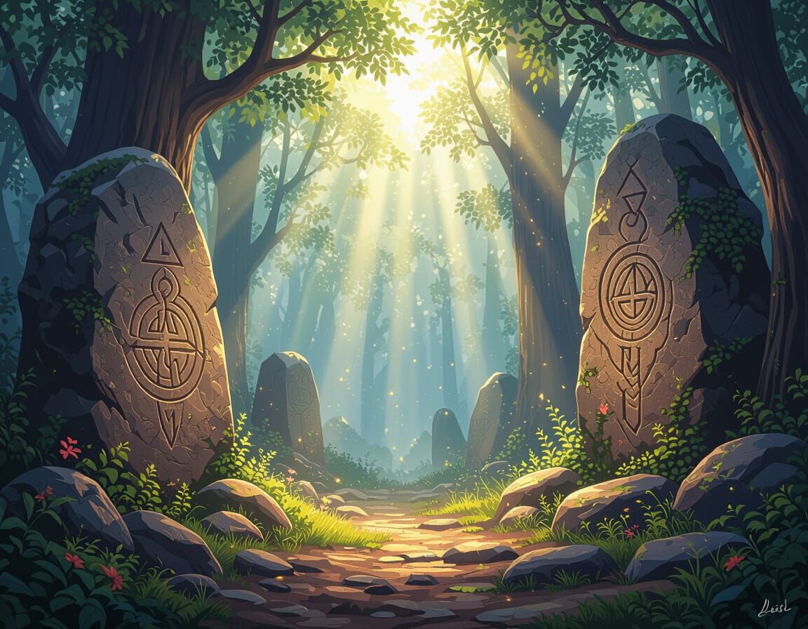 Mystical Forest With Spiritual Energy, Dreamy Landscape