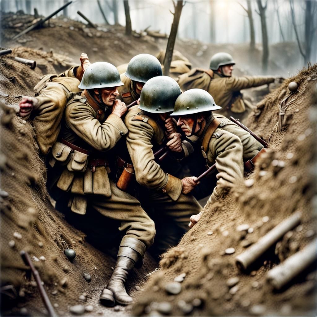 WWI Soldiers Provide Human Shield in Blood-Soaked Trenches