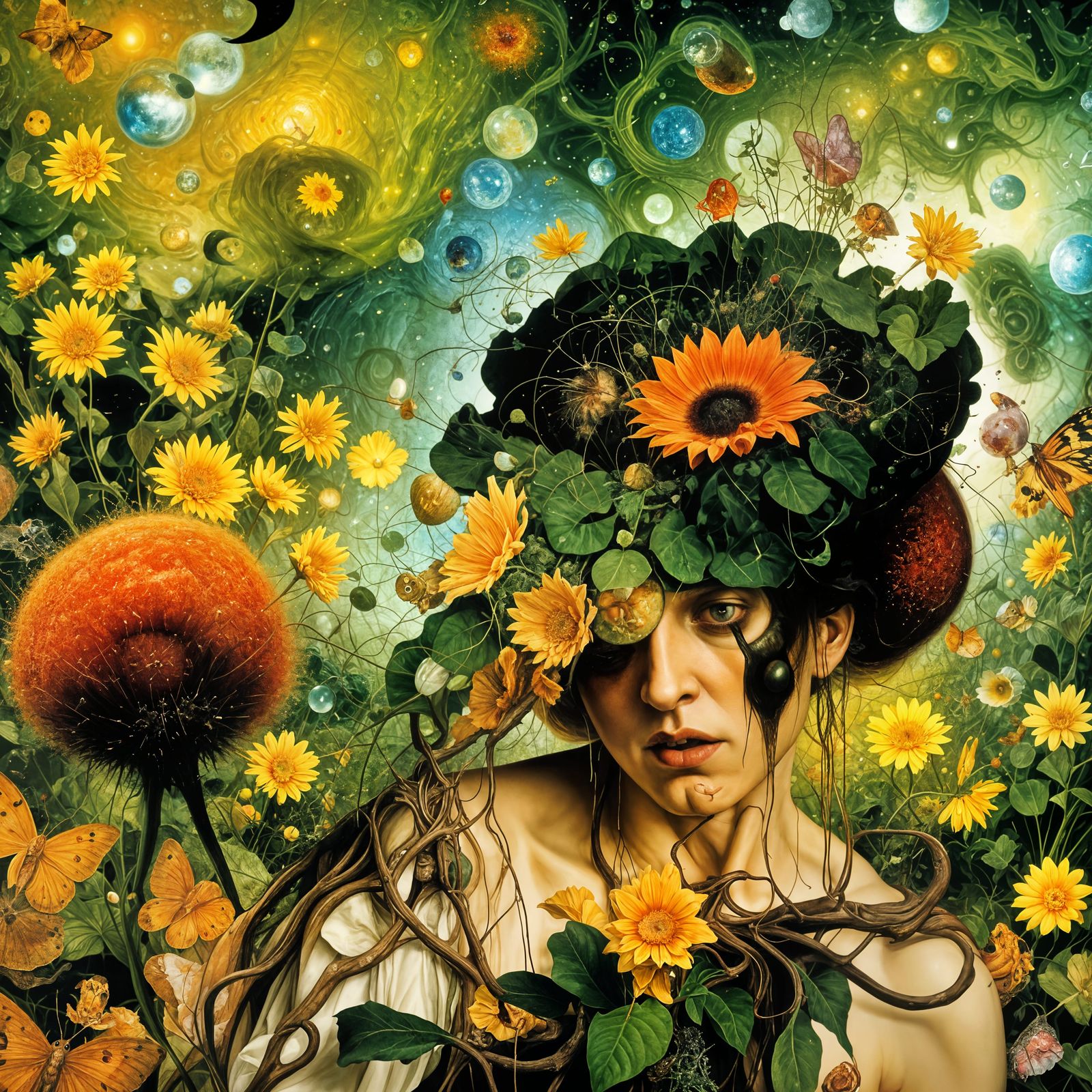 Her hat is a world of it's own...