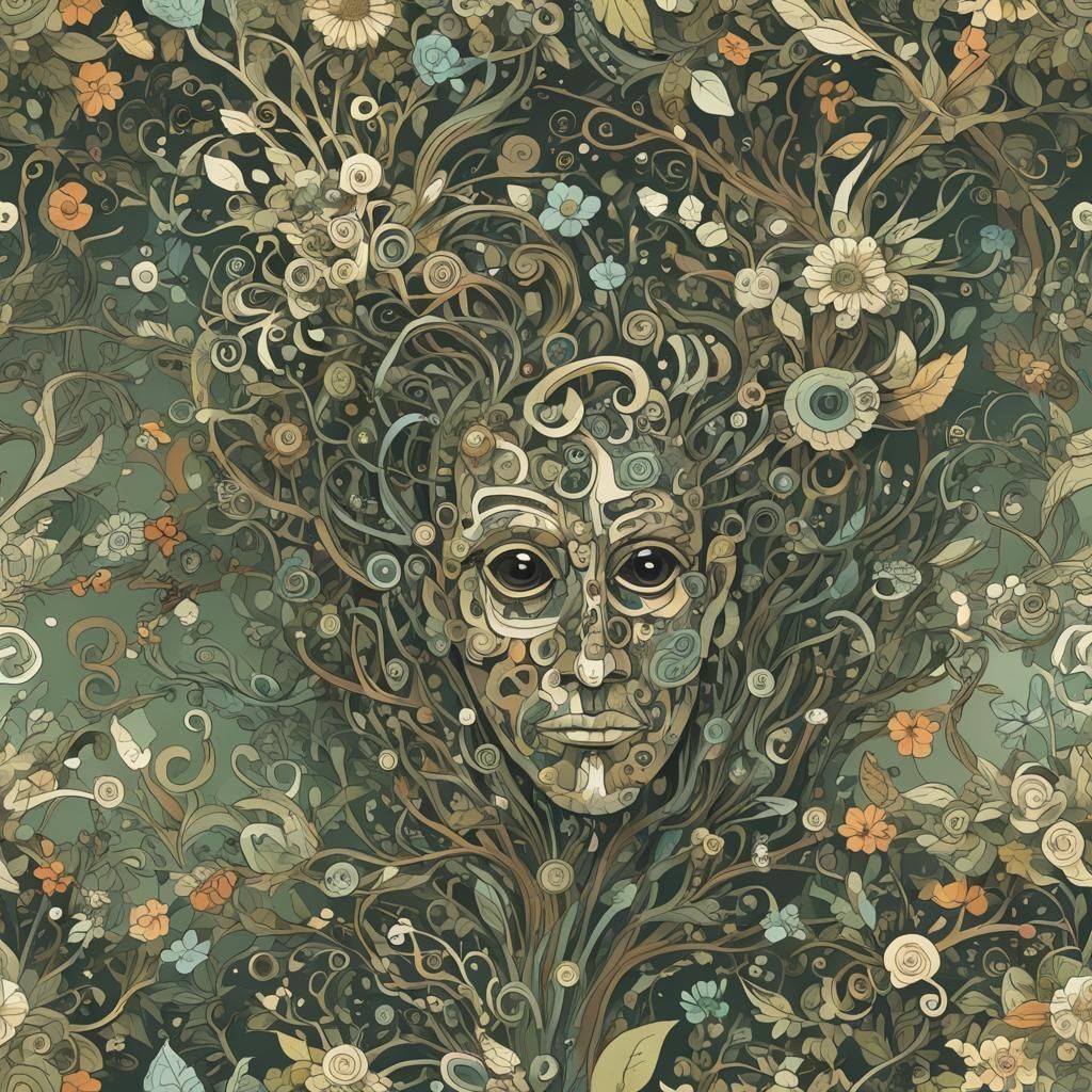 Mystical Portal in Iridescent Forest