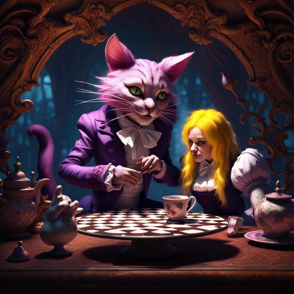 Cyndi Lauper as Whimsical Alice in Dark Fantasy Wonderland