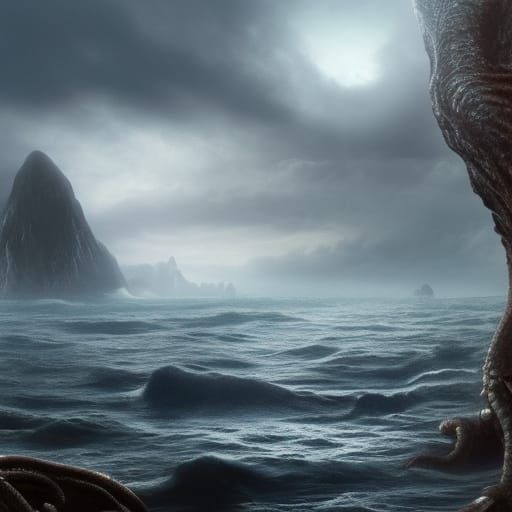 Lovecraftian Beach Sunset in São Paulo