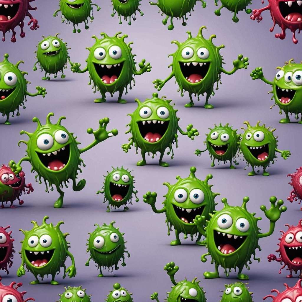 A Non Seamless Snot Monster Pattern