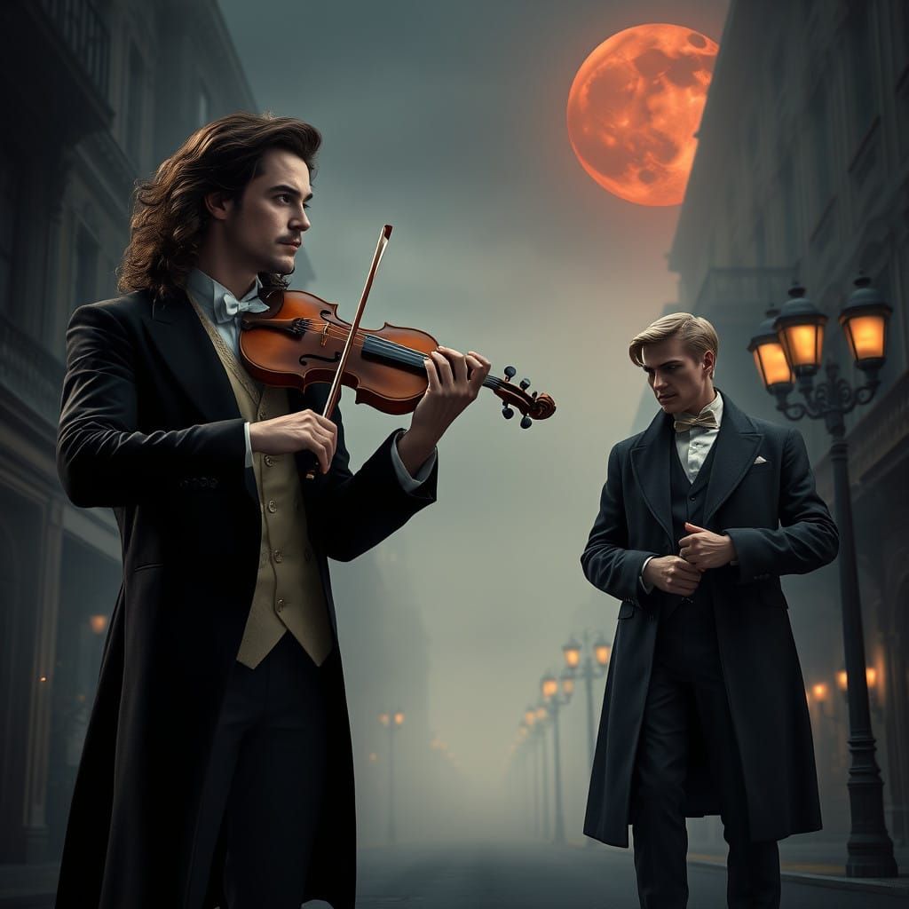 Ethereal Street Musicians in Foggy San Francisco