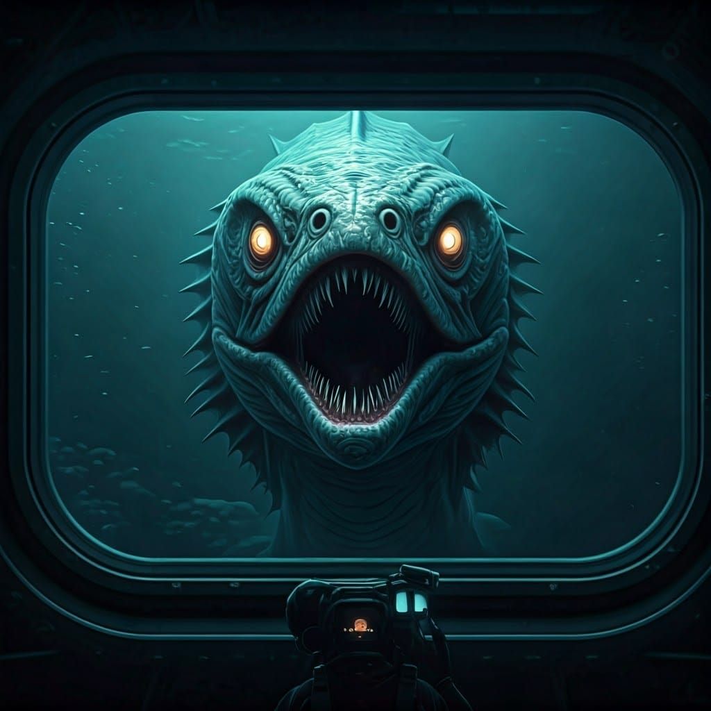 Gargantuan Sea Monster Emerges from the Dark Depths