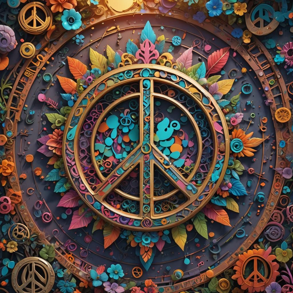 Peaceful Retro Future in Vibrant Colors