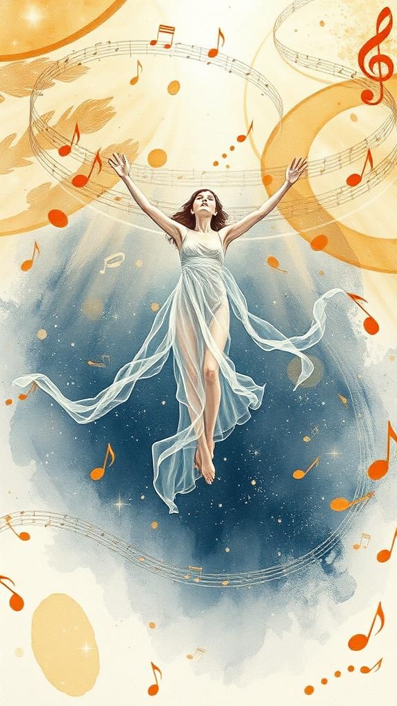 Ethereal Songstress in Whispers of Blissful Melodies