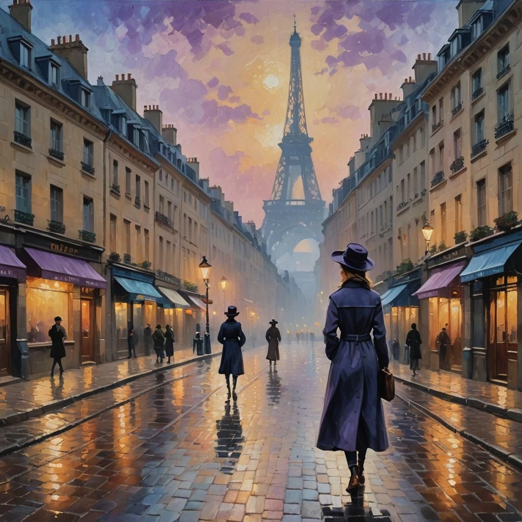 Impressionist Parisian Evening in Soft Focus
