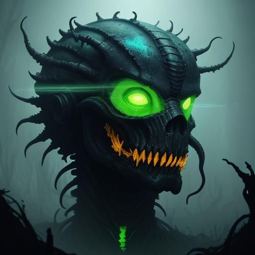 Biomechanical Horror in Dark, Muted Tones