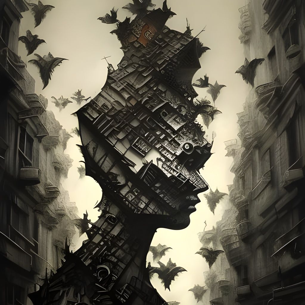 Escher-Inspired Staircase in Whimsical Cloudscapes