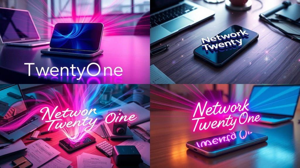 Mobile Device Radiates Magic in a Modern Office Scene