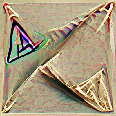 Mystical Equilateral Triangle Illuminated in Neon Lights
